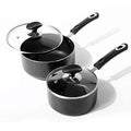 Nonstick Saucepan Set (Black / 1.5+2.5 sets)