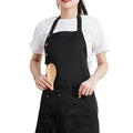 Cotton Art & Kitchen Apron for Painting Pottery Cooking (Black)