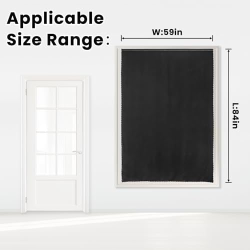 Adhesive Blackout Curtains (59"W x 84"L (Pack of 1) / Black)