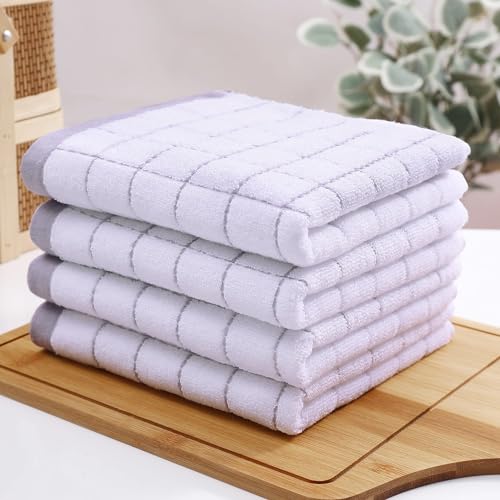 100% Cotton Terry Kitchen Towels (White / 13 X 28 - 12 Pack)