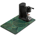 Coffee Mat 12" x 19" Cute Tropical Theme Coffee Bar Mats for Espresso Machine Station Accessories and Organizer (Tropical Palm Leaves / 12" x 19")