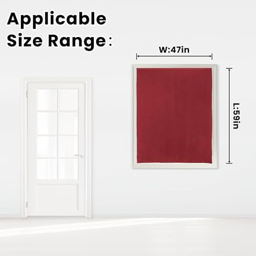 Self Adhesive Curtains (47"W x 59"L (Pack of 1) / Burgundy)