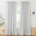 Linen Semi Sheer Curtains for Bedroom Living Room 84 inches Long (Dove Grey / 52"W x 84"L (Pack of 2))