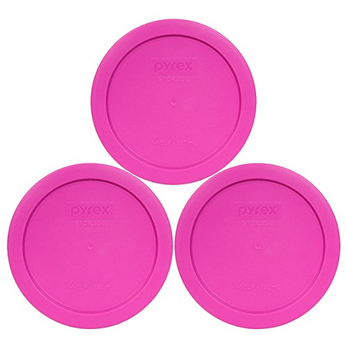 7201-PC (4-Cup) Pink Food Storage Lid (3-Pack) - Made in USA (Pink)
