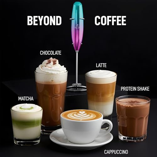 Executive Series Milk Frother Wand (Purple Teal / Gift Box Frother)