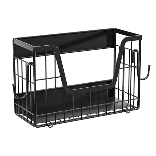 2 Pack Magnetic Shelf for Fridge (Black / 2)