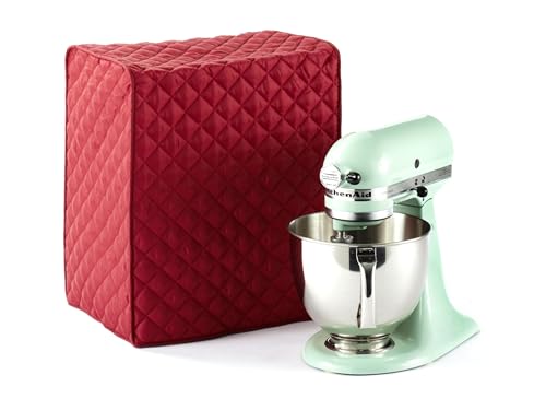 Mixer Cover Dust Protection (Red Quilted Polyester / 15W x 11D x 18H)