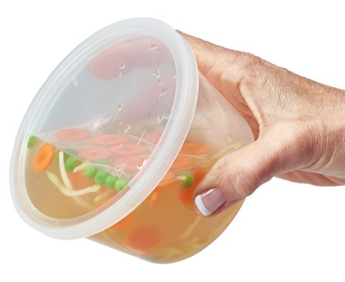 Food Storage Containers with Lids 8oz (70 Sets - Mixed sizes)