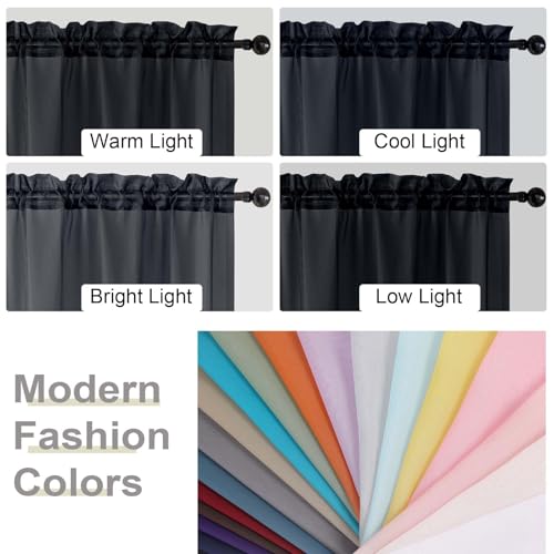 Extra Long Sheer Black Curtains for Bedroom Living Room 108 Inches Long 2 Panels Set (Black / 42"W x 108"L (Pack of 2))