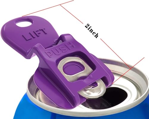6PCS Colorful Can Tab Openers & Leak