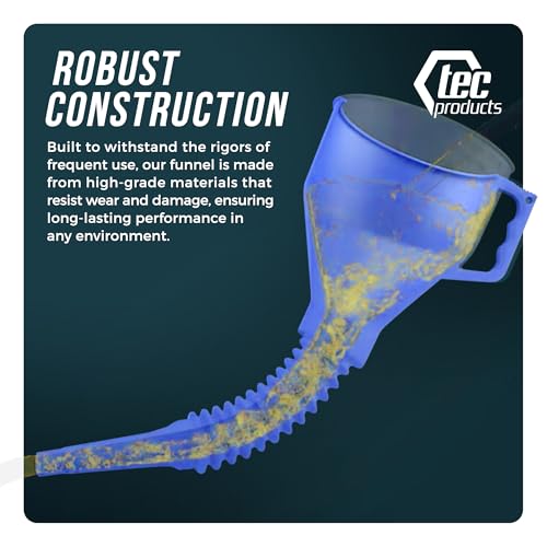FlexAll Long Flexible Oil Change Funnel (Blue / Large)