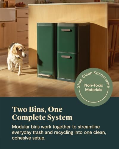 13 Gallon Slim Trash Can and 2 (Cream)