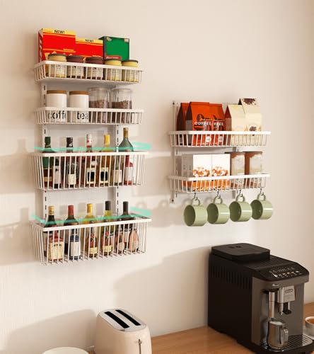 Over The Door Pantry Organizer (White / 6-Tier (16"W))