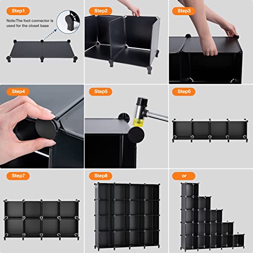 16 Cubby Storage Organizer (Black)