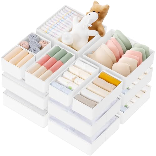 Drawer Organizer Clothes (White / 21PACK)
