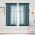 Window Sheer Curtains 54 inch Length (42"W x 54"L (Pack of 2) / Dusty)