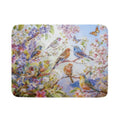 Floral Birds Dish Drying Mat Spring Decoration Absorbent Dish Drain Cloth Mat 18 X 24 for Kitchen Coffee Bar (Colorful Art Birds / 24" x 18")
