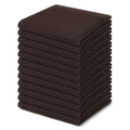 100% Cotton Waffle Weave Kitchen Dish Cloths 12 (Dark Brown / 12 X 12 - 12 Pack)