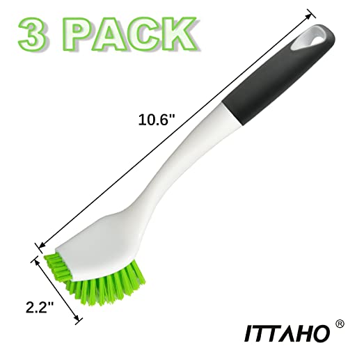 3 Pack Dish Brush (Double-sided Bristles Dish Brushes)