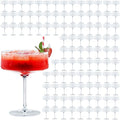 100 Pieces Martini Glasses 10.5oz Plasitc Ribbed Coupe Glasses Champagne Shatterproof Acrylic Vintage Cocktail Glassware Margarita Wine Glasses Disposable Cups for Parties Wedding Anniversary Clear (Clear / 100 PCS)