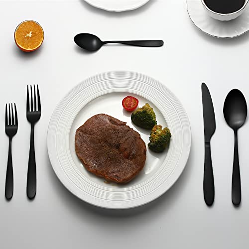 Matte Black Silverware Set for 8 (Black)