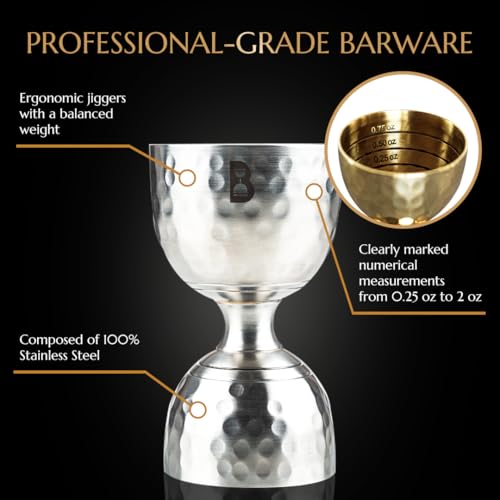 Hammered Bell Jigger by Bull In China (Stainless Steel)