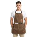 Chef Apron for Men Women with Pockets Adjustable Neck Strap (Brown)