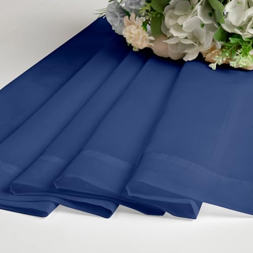 Royal Blue Sheer Curtains 96 Inches Long 2 Panels (Royal Blue / 42"W x 96"L (Pack of 2))
