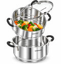 6 Quart Stainless Steel Steamer Pot for Cooking (6 Quarts)