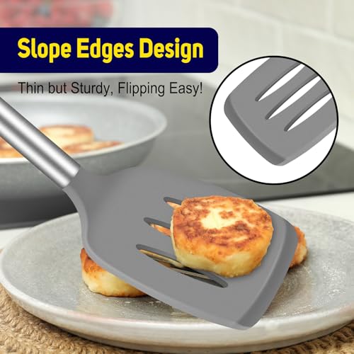 Silicone Spatula Set of 2 Heat (Gray)