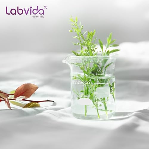 6pcs 500ml Upgrated Thick Glass Beakers (6pcs of Vol.500ml)