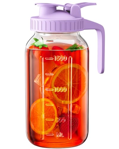 64 oz Mason Jar Pitcher (Purple / 64 Ounces)