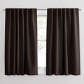 Blackout Curtains Draperies (Brown / 52"W x 45"L (Pack of 2))