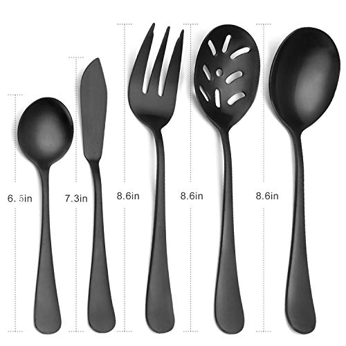 Matte Black Serving Set (Black / 5-Piece)