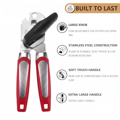 Can Opener Manual Heavy Duty (Red)