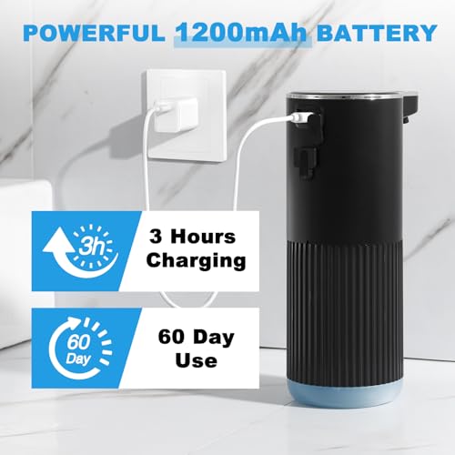 Automatic Soap Dispenser (Black+ White / Liquid-2 Pack)