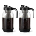 64 oz Cold Brew Coffee Maker with Stainless Steel Filter (Black/Black / 64 Ounces)