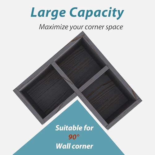 Extra Large Utensil Holder Countertop for Kitchen Counter (Grey Grain)