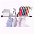 Expandable Closet Tension Shelf Rod Tension Shelves for Closet (19.68 - 31.49 inches / Black)