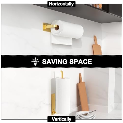 Paper Towel Holder Under Cabinet (Gold)