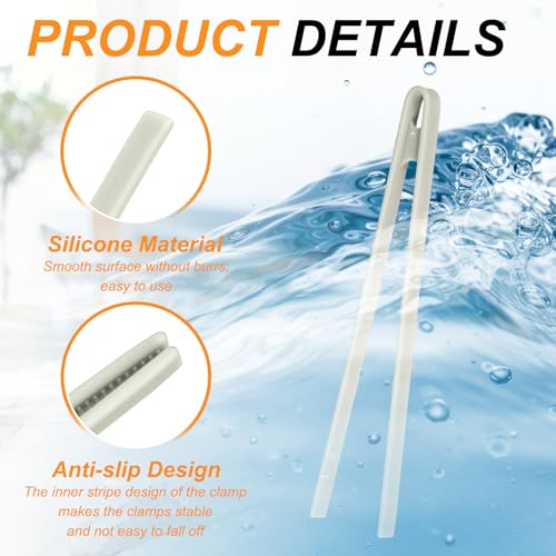 11.4" Silicone Toast Tongs (White / 11.4")