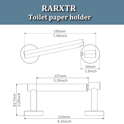 Bathroom Toilet Paper Holder Wall Mount SUS304 Stainless Steel Double Post Pivoting Toilet Paper Roll Holder Wall Mounted for Bathroom RV Commercial Toilet Tissue Dispensers (Brushed Nickel)