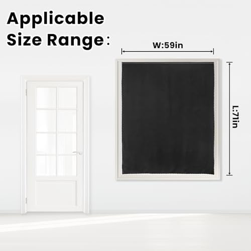 Adhesive Blackout Curtains (59"W x 71"L (Pack of 1) / Black)