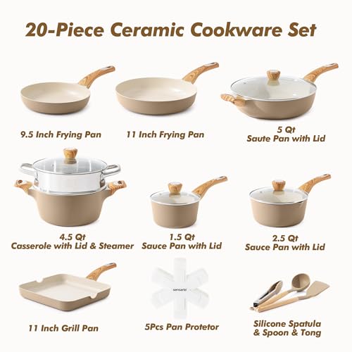 Ceramic Cookware Sets (Ceramic Taupe)