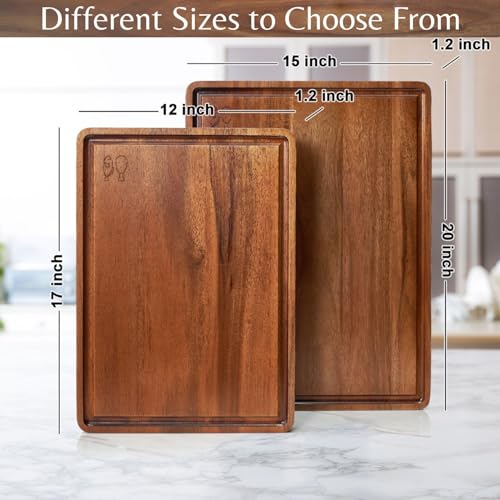 Acacia Wood Cutting Board (17"L x 12"W)