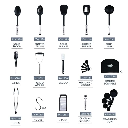 Kitchen Utensils Set 35 PCS Cooking Utensils Set (Black)