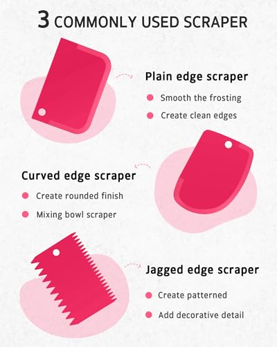 65 PCs Cake Decorating Kit with Cake Stand (Rose Pink)
