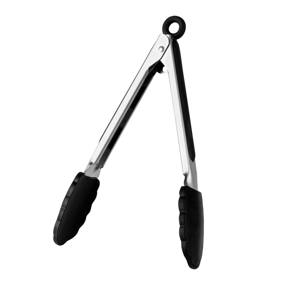 Met Lux 9 Inch Kitchen Tong (9" / Black)