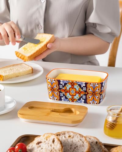 6.5" Butter Dish with Lid (Amber Elegance)