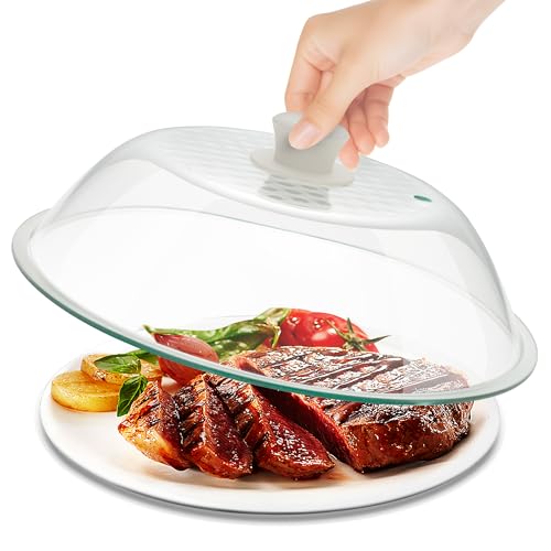 Lighter Weight Tempered Glass Microwave Splatter Cover (12.5 inch)